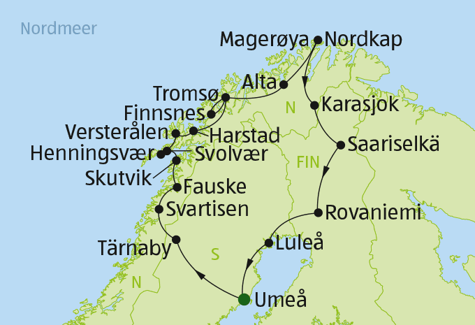 Rundreise Nordkap And Lofoten 8 Tage Um 1599€