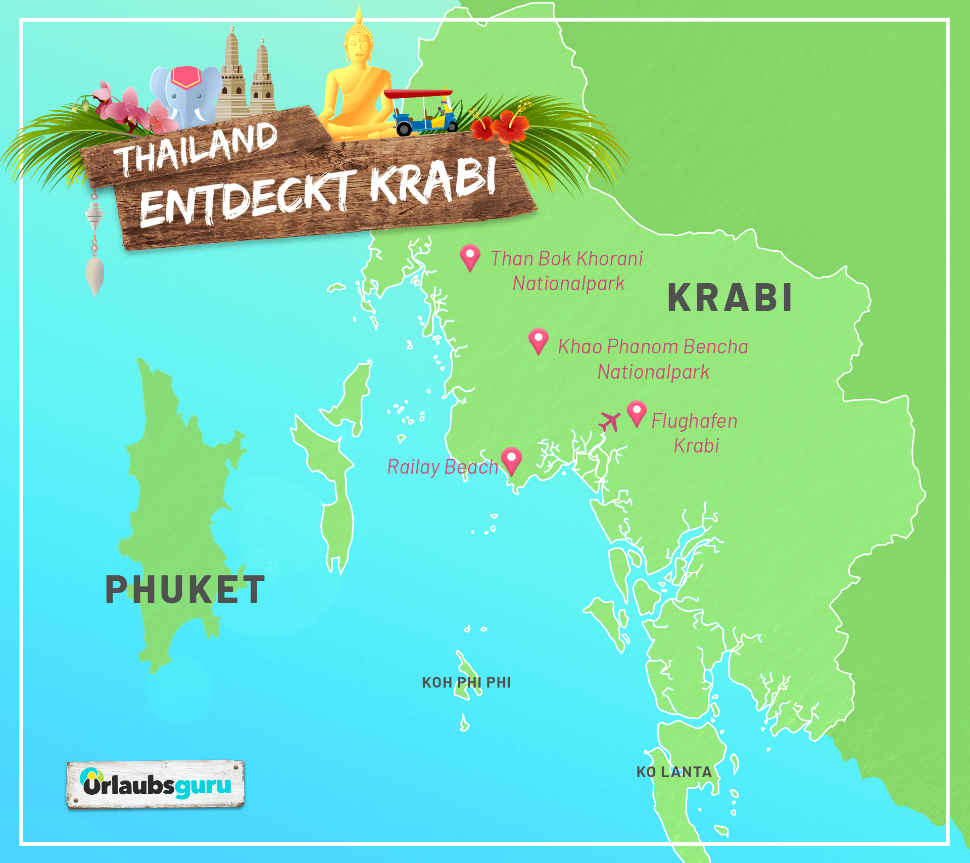 Krabi in an der Westküste von Thailand | Urlaubsguru